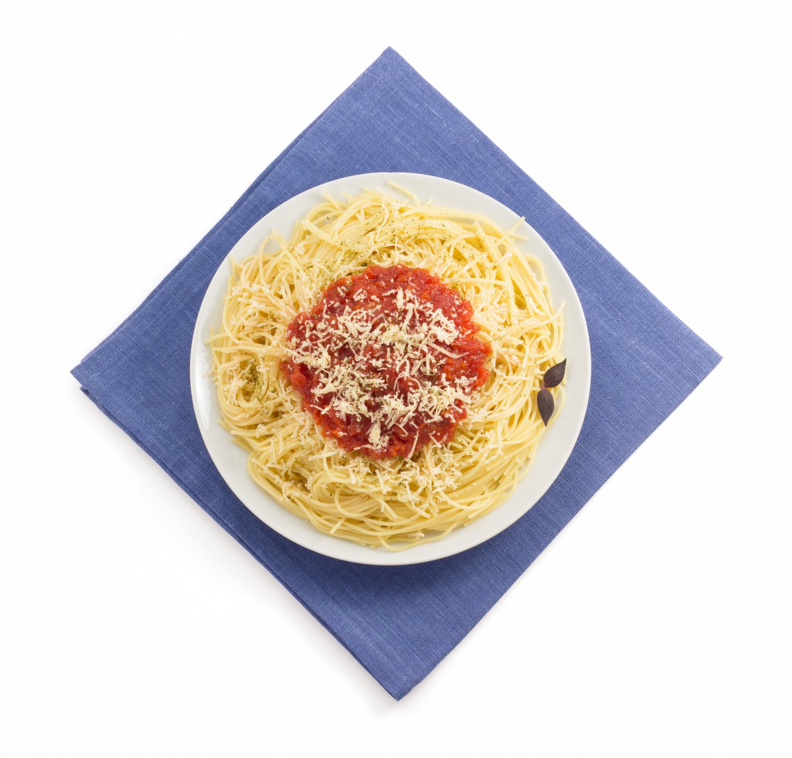 Locker servierte Spaghetti auf einem Teller
