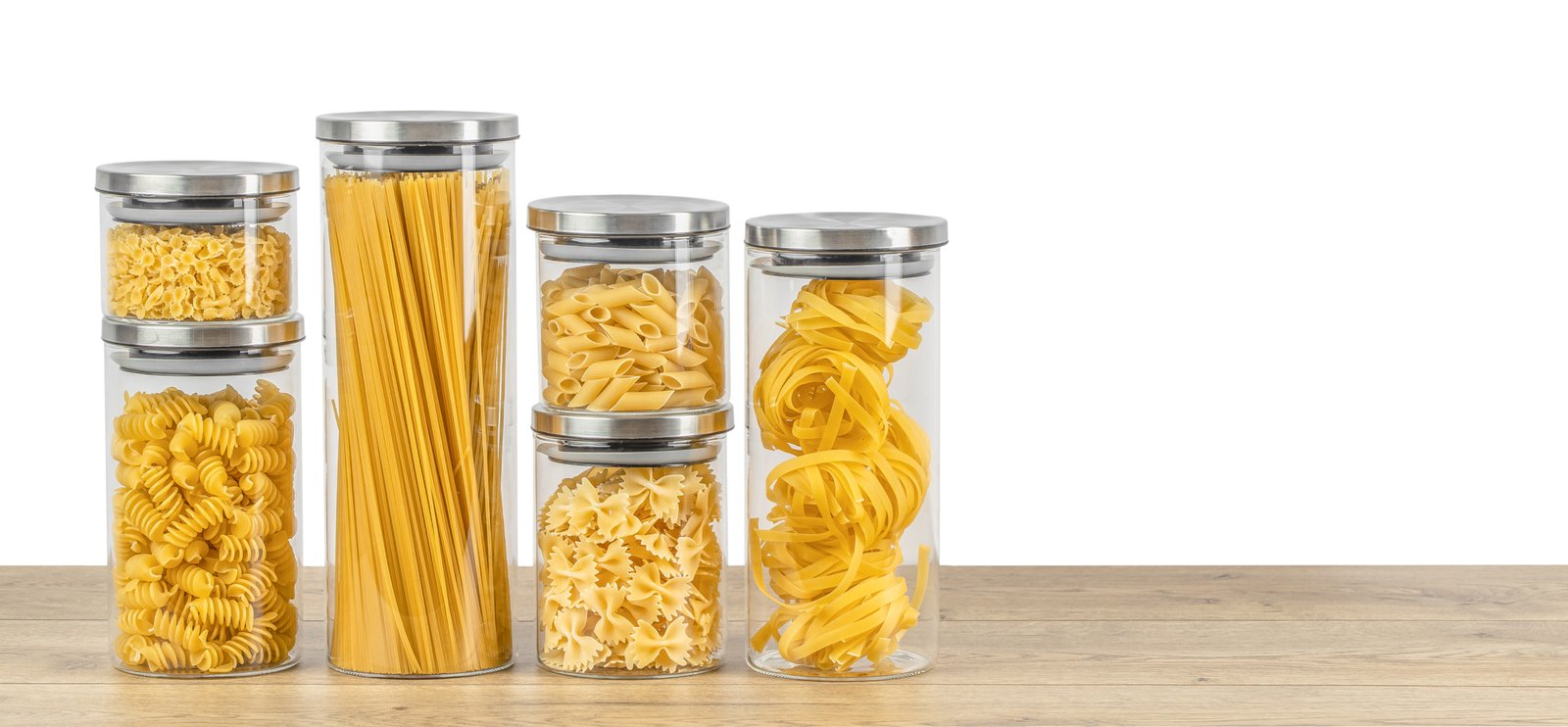 Spaghetti für das Meal Prep vorbereitet